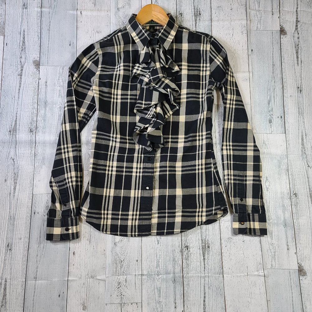 Lauren Ralph Lauren Black Striped Blouse